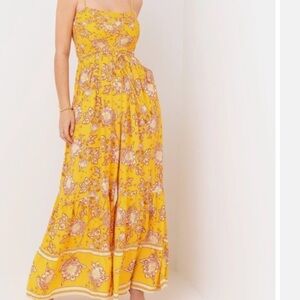 FREE PEOPLE little of your love marigold combo jumpsuit size Small